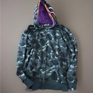 Amazon a bathing ape hoodie dual hood world gone mad 3XL FITS XL all cotton